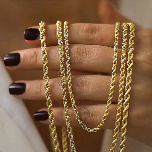 Stainless Steel Rope Chain Necklace