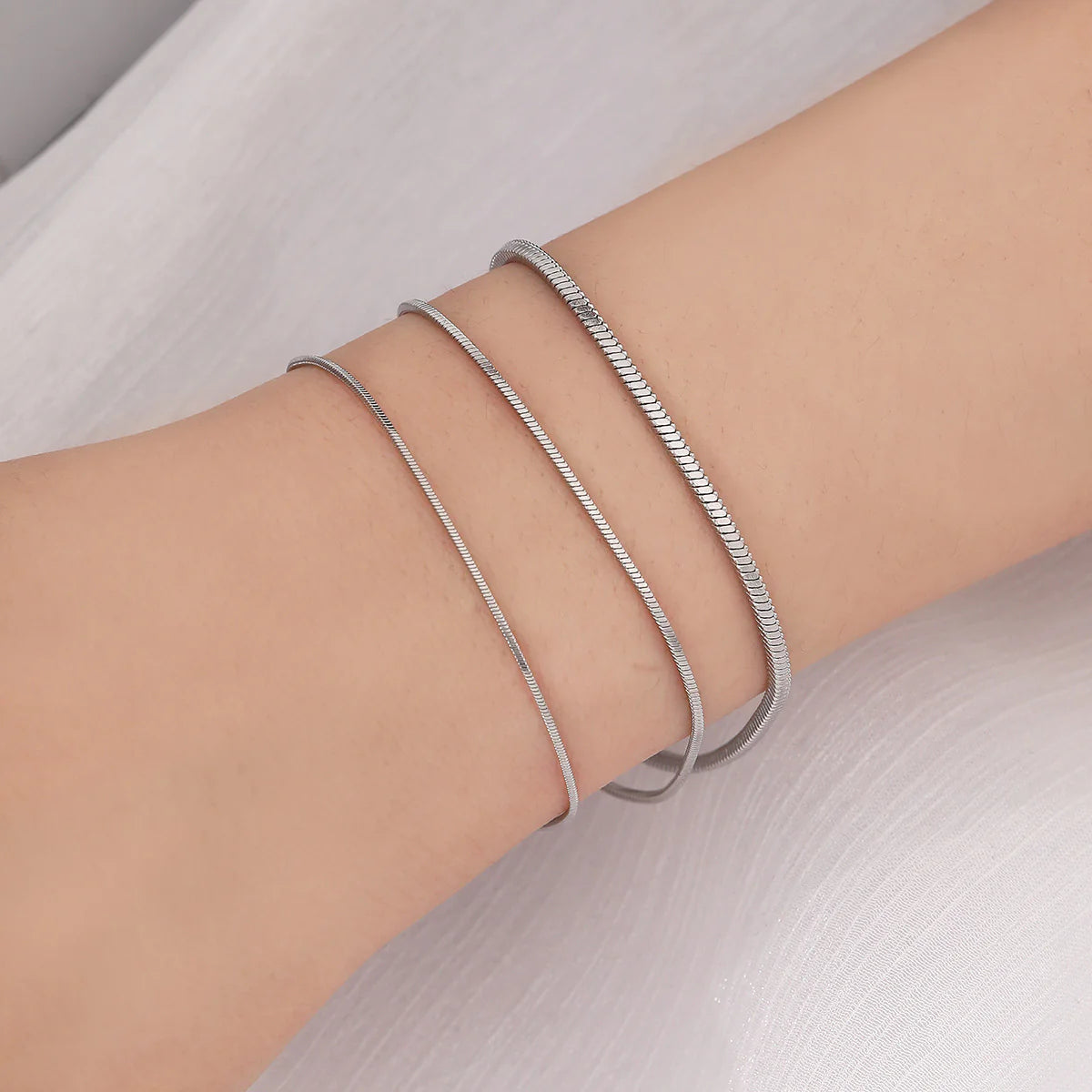 Square Snake Chain Bracelet